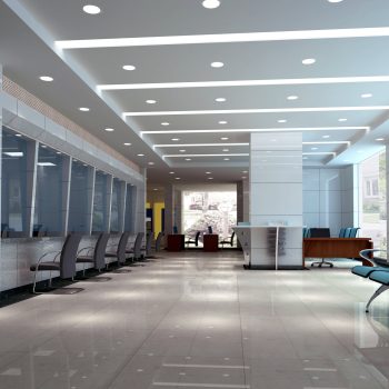 modern design interior of business hall. 3D render